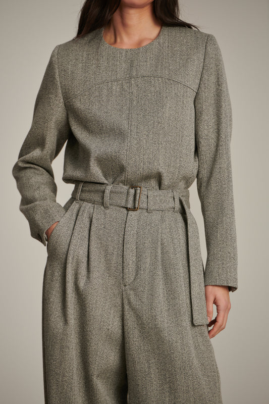 Trousers Cole - Grey Marl - Wool - Women