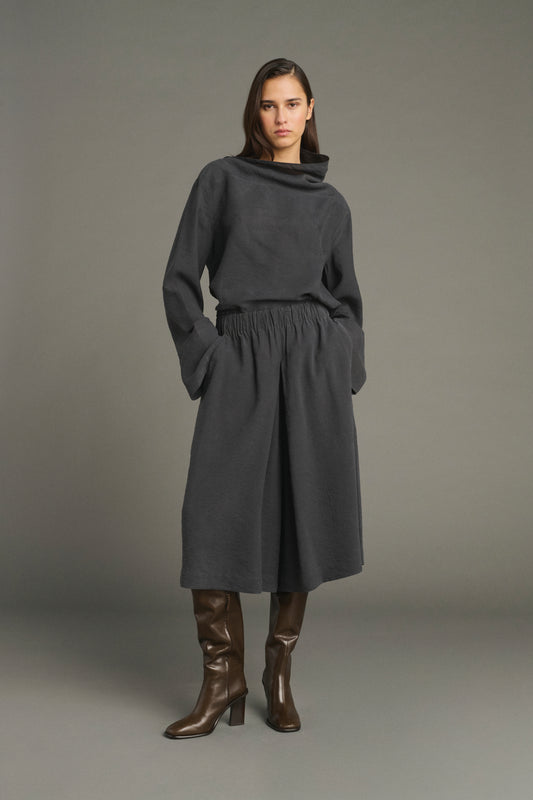 Blouse Laila - Anthracite Grey - Silk - Women