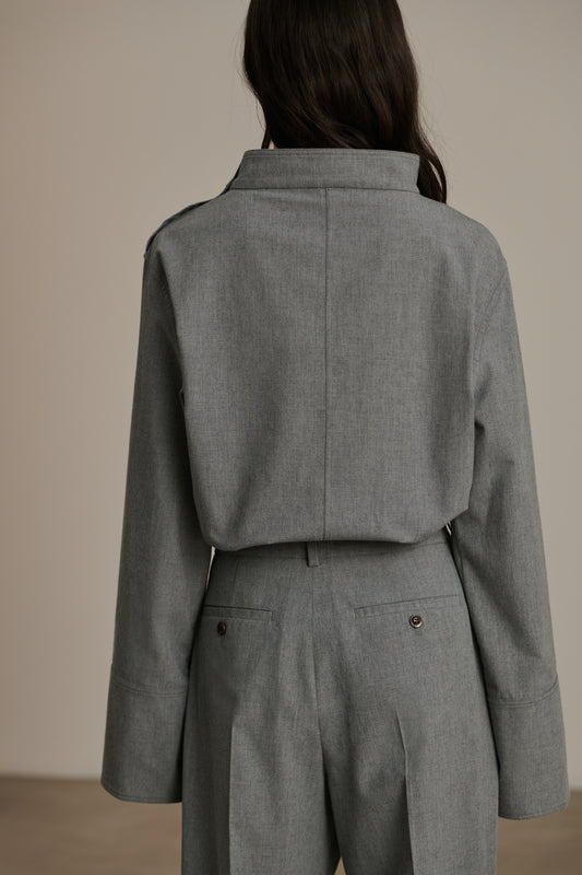 Christopher trousers - Grey Marl - Cotton - Women