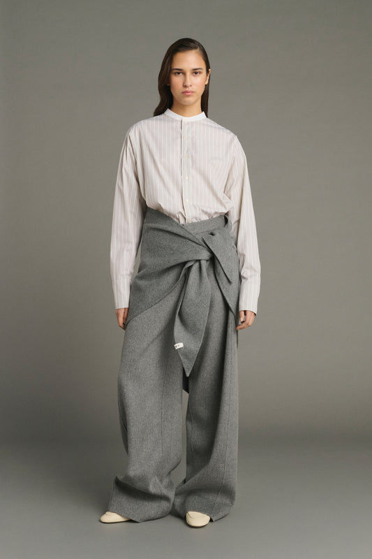 Jamelia Cape - Light Grey - Wool - Women