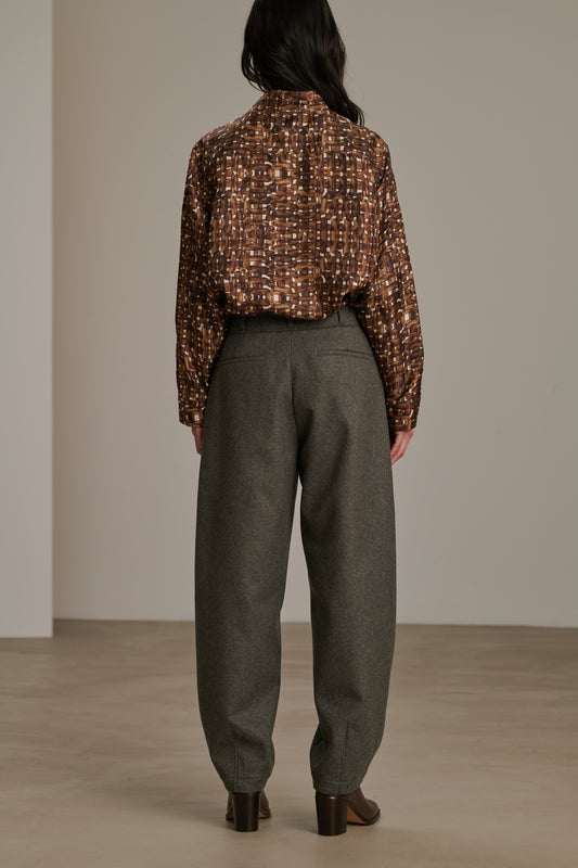 Barrie Trousers - Light Grey - Wool - Women