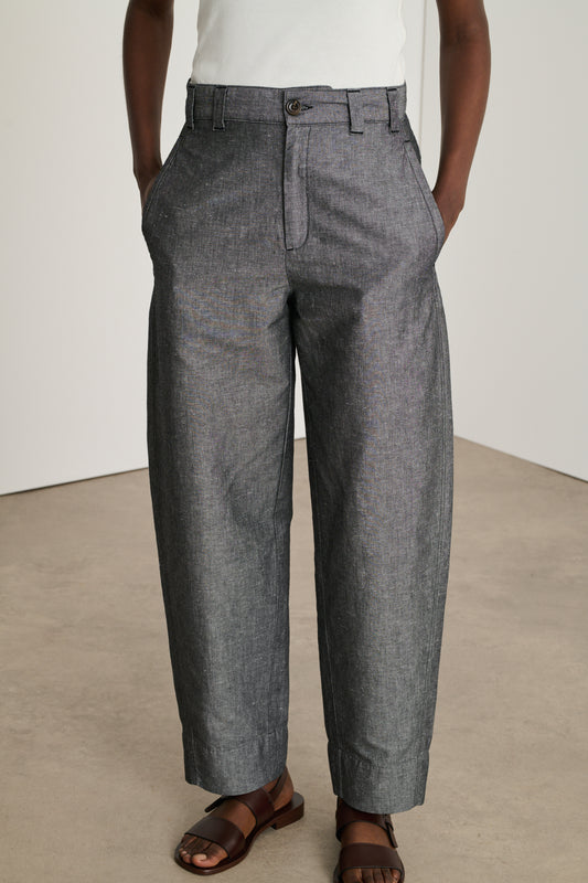 Alouette Trousers - Black/Écru - Linen - Women