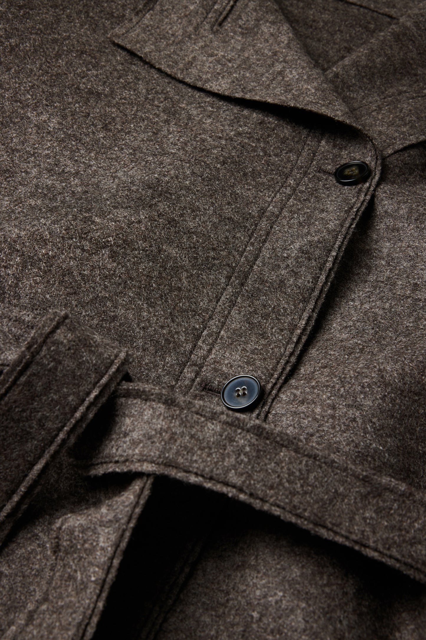 Jacket Theia - Chiné Taupe - Wool - Women