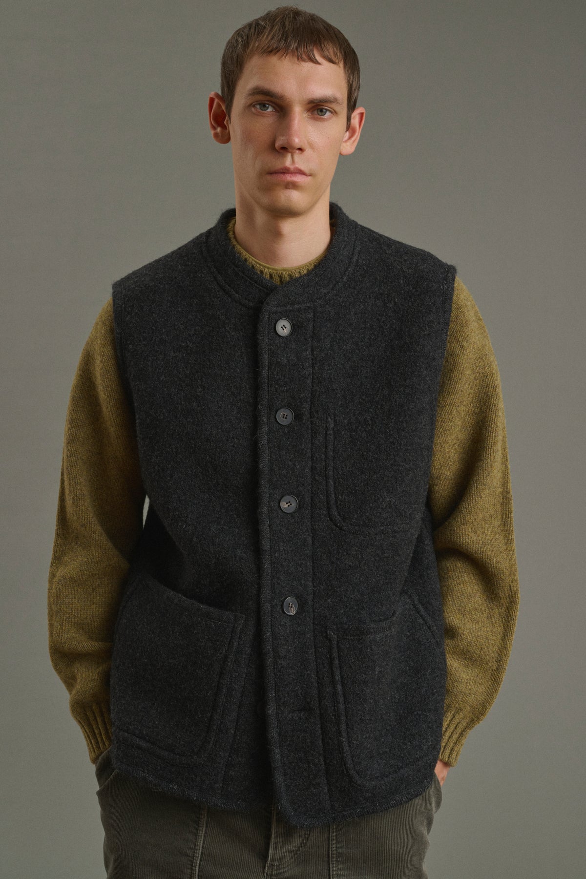 Samuel Jacket - Charcoal Grey - Wool - Men vue 2
