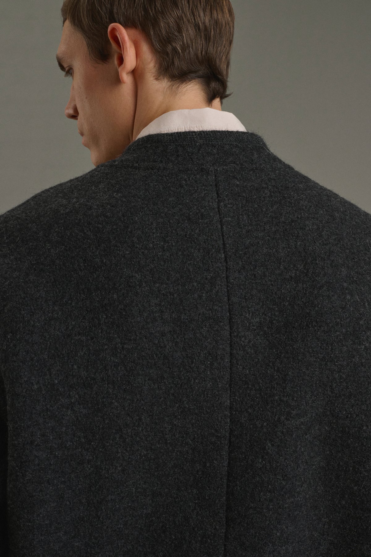 Aliocha jacket - Charcoal Grey - Wool - Men vue 7