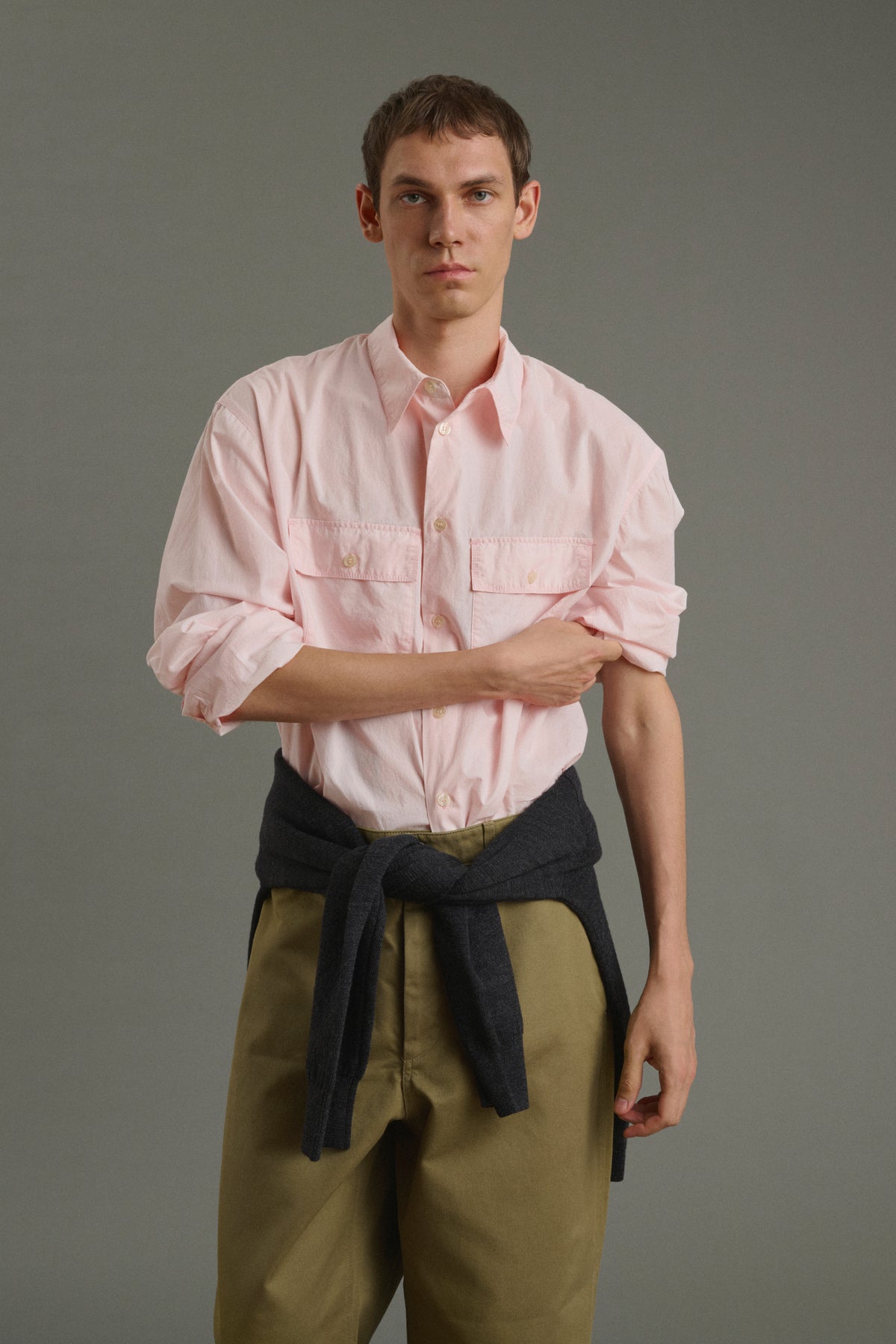 Shirt Isaac - Pale Pink - Cotton - Men vue 1
