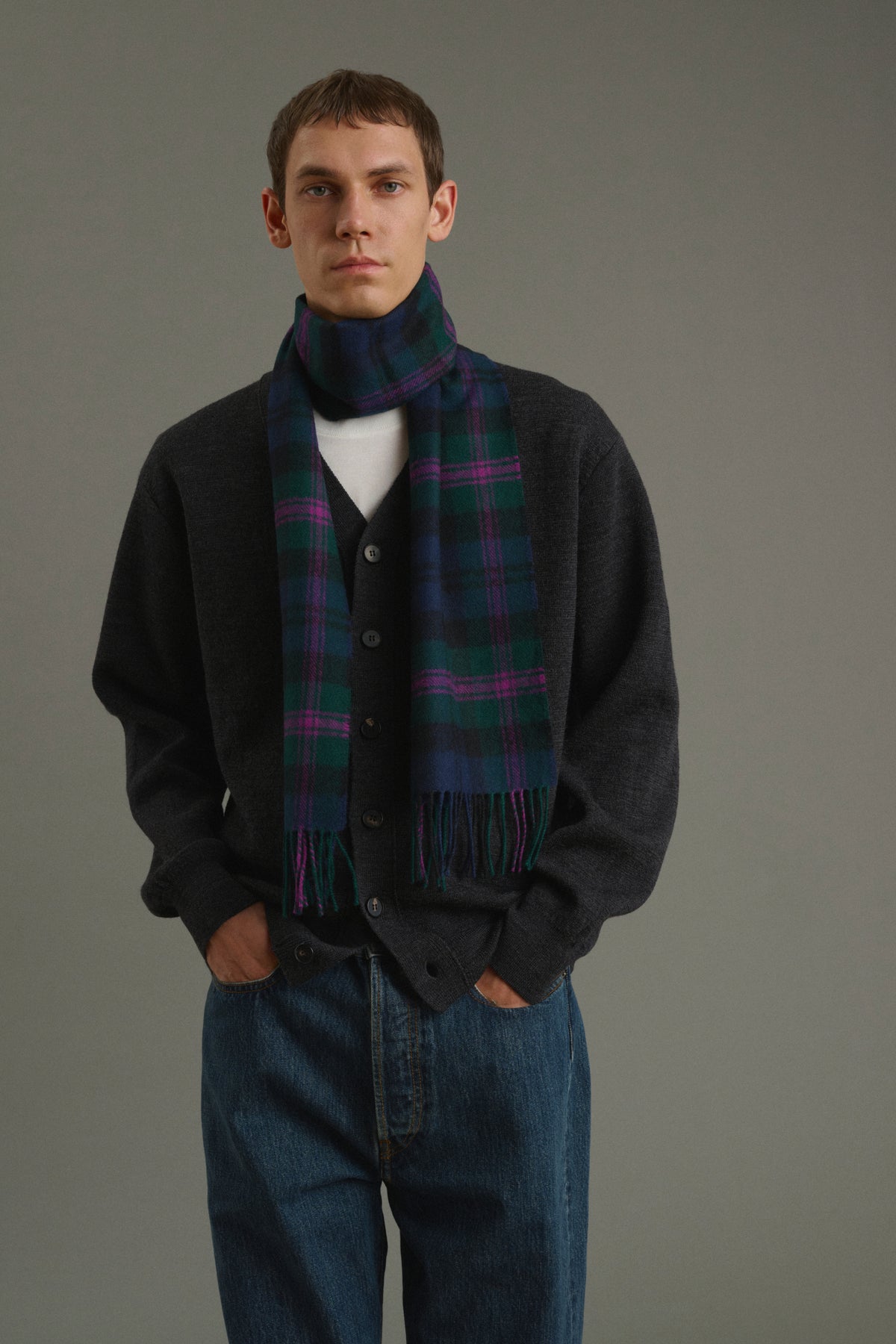 SCARF KELA GREEN/PURPLE vue 2