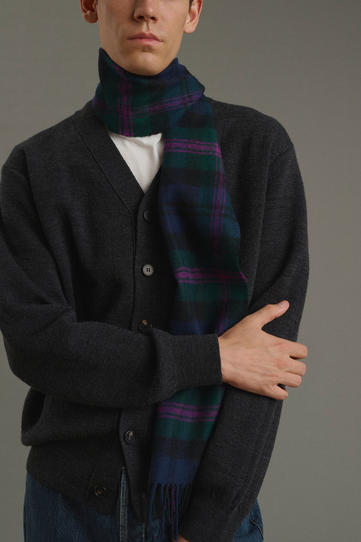 SCARF KELA GREEN/PURPLE
