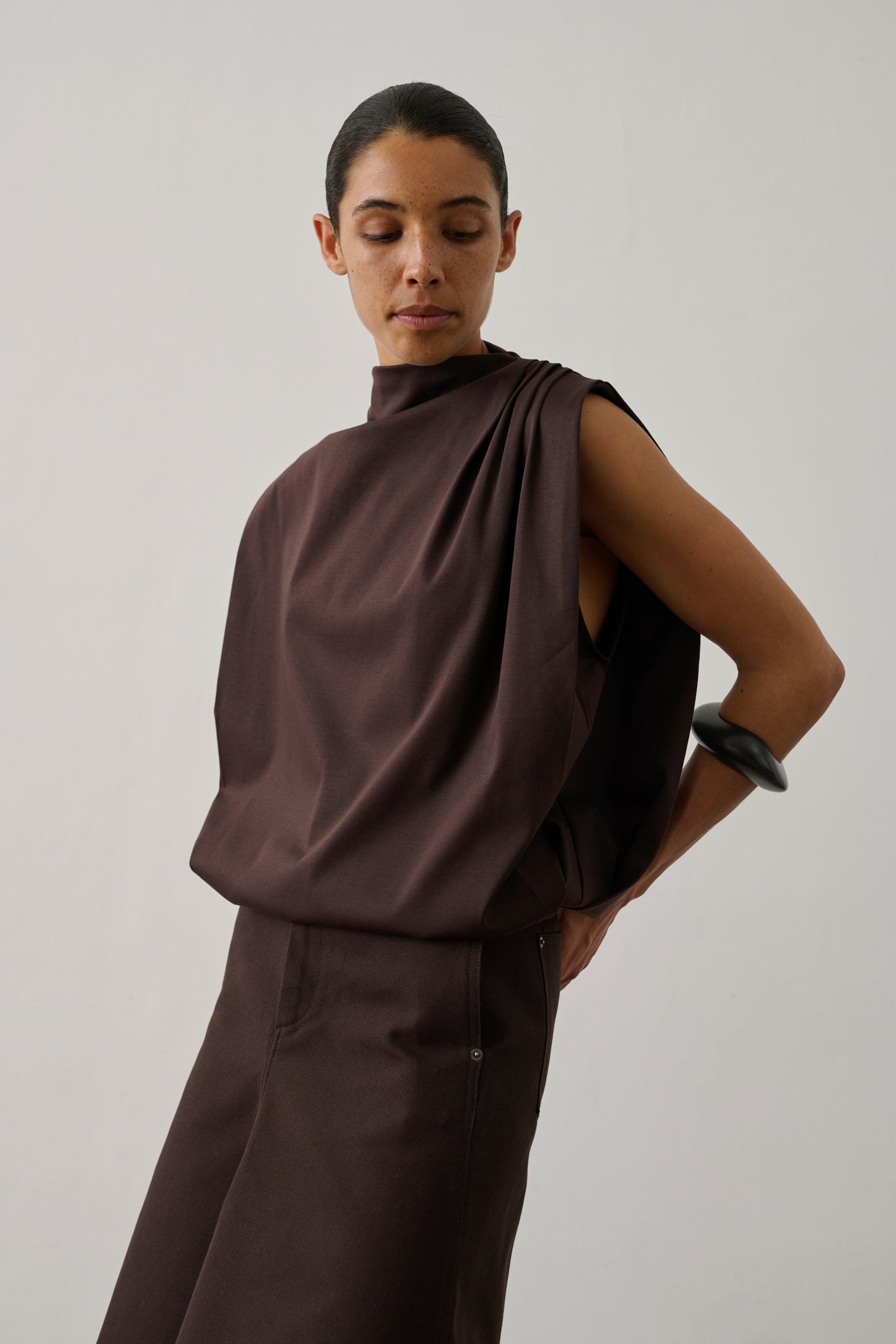 Idris top - Dark Brown - Cotton - Women