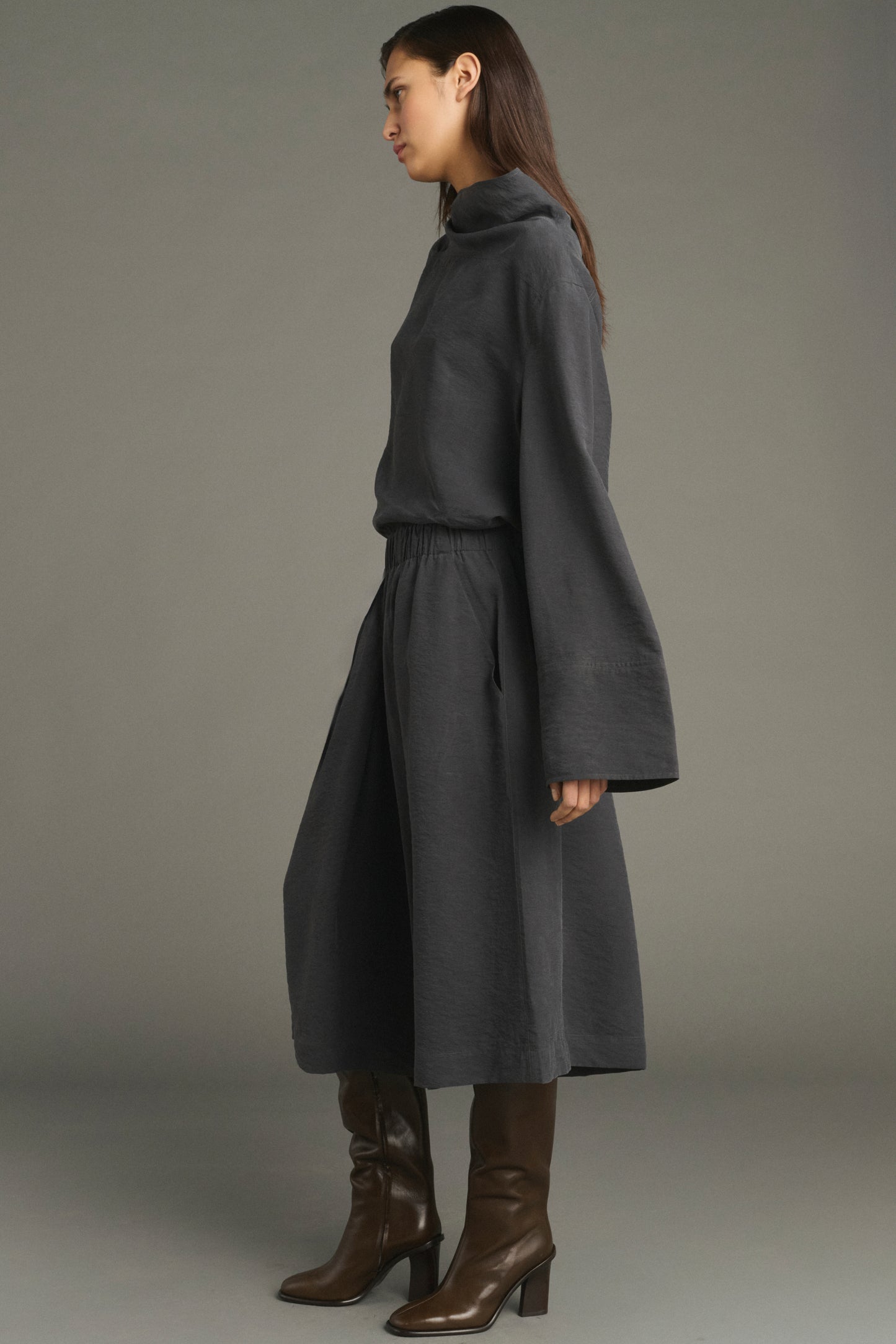 Blouse Laila - Anthracite Grey - Silk - Women