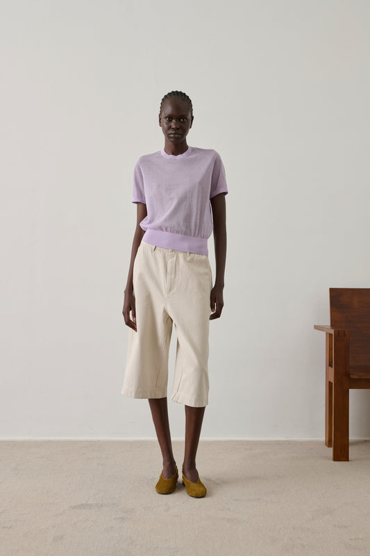 Bermuda Francis - Blanc Grès - Coton - Femme