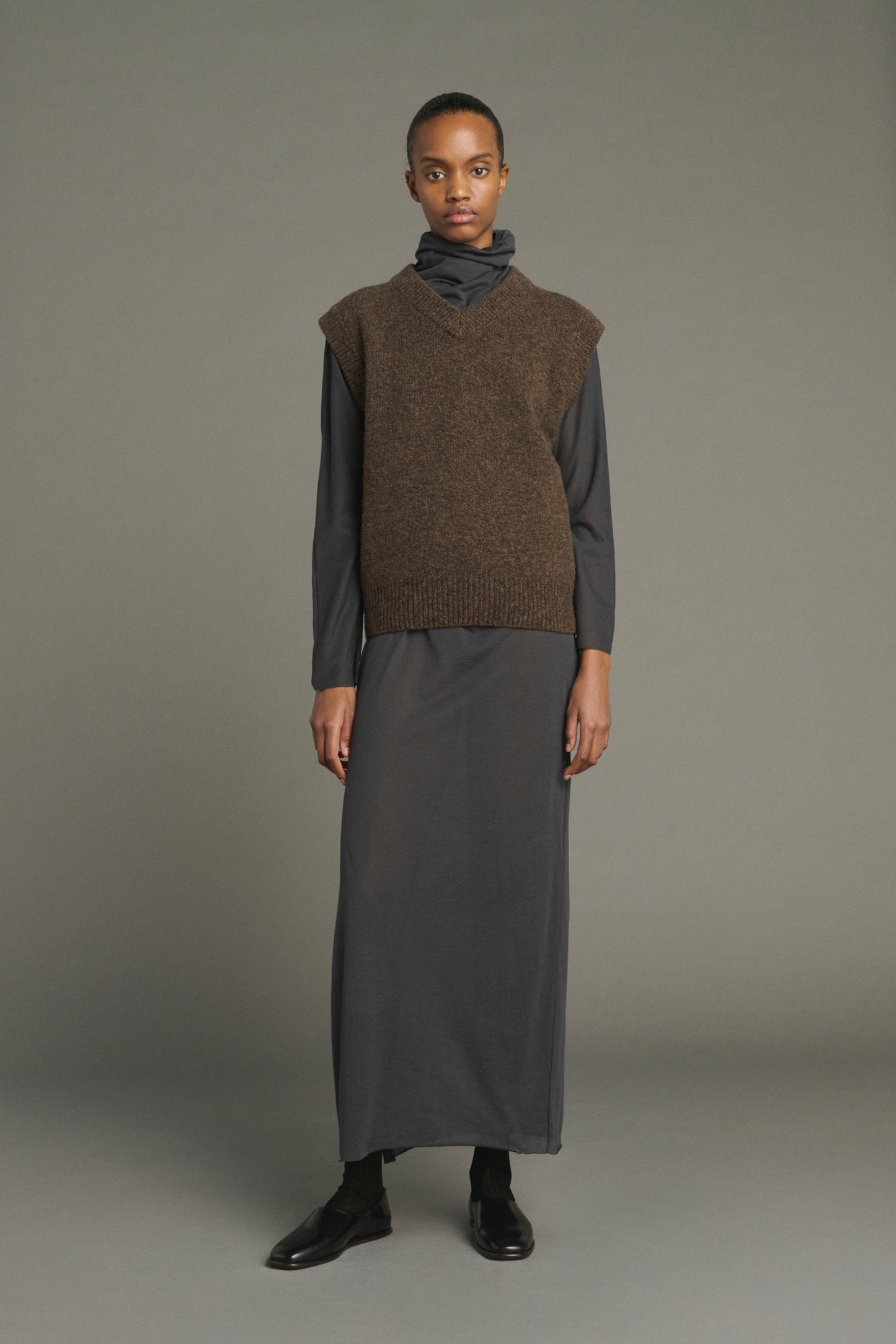 Pullover Karl - Brown Marl - Merino Wool - Women