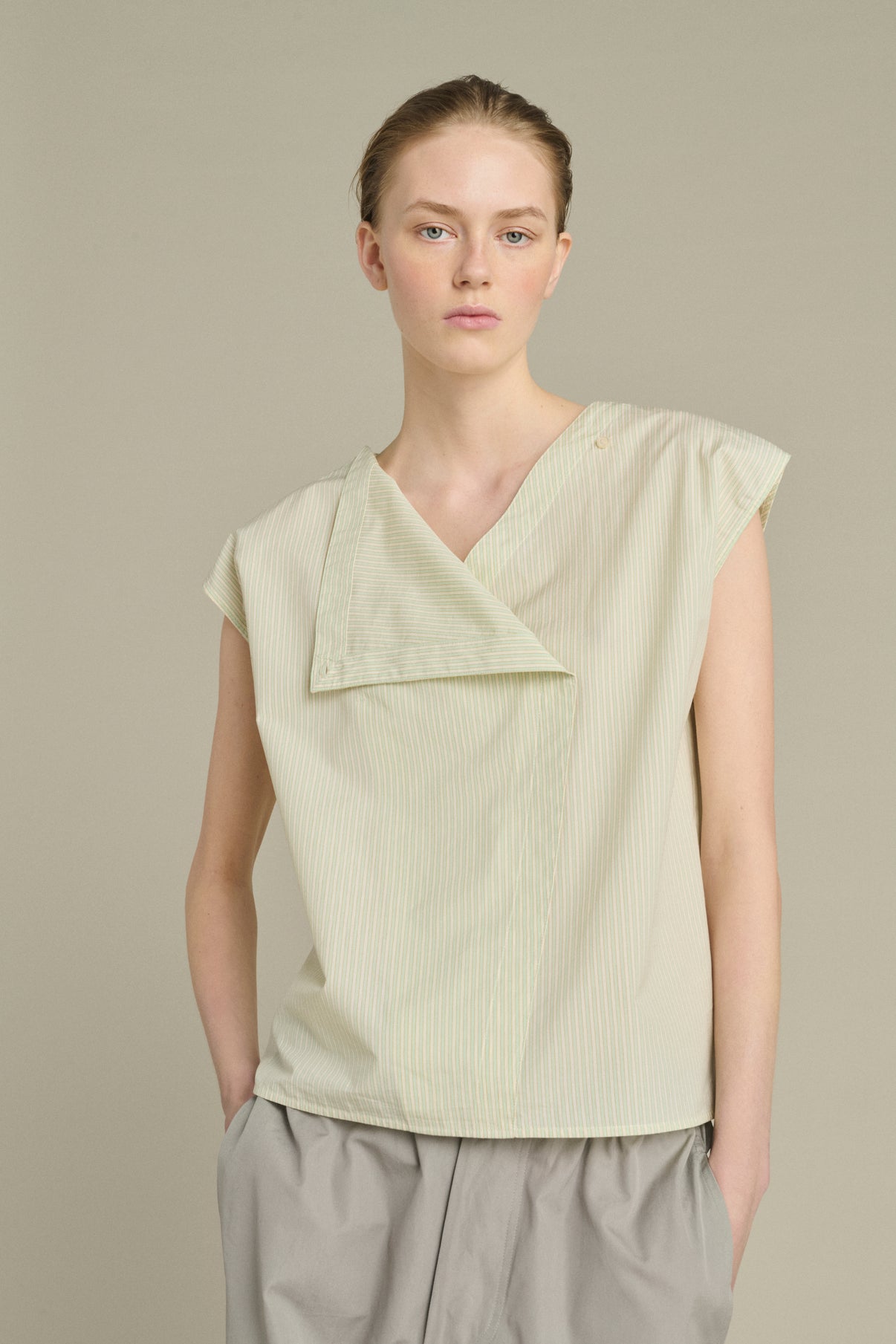 Blouse Lorena - Green/Ecru - Cotton - Women vue 5
