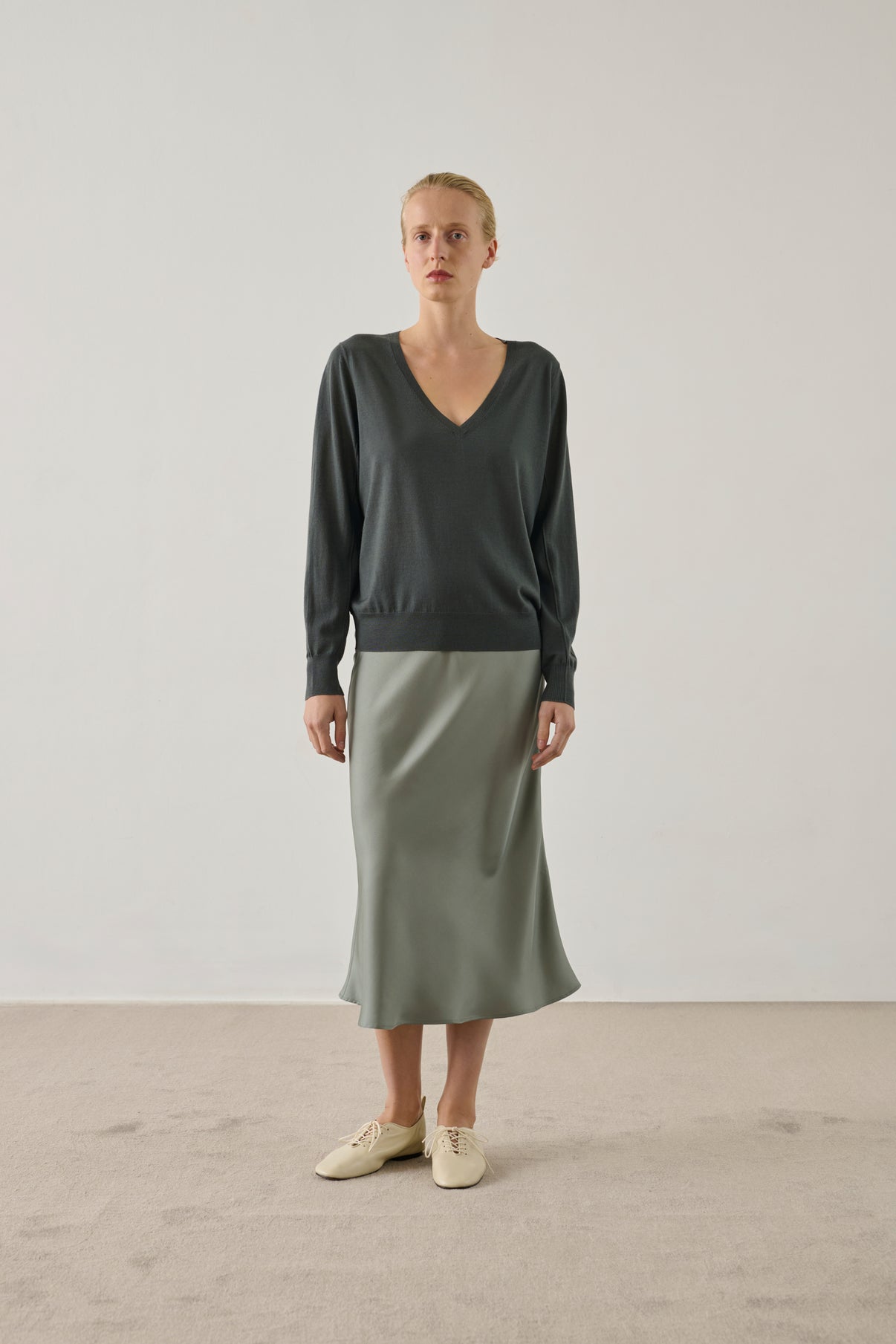 Pull Derek - Gris/Bleu - Laine mérinos - Femme vue 2