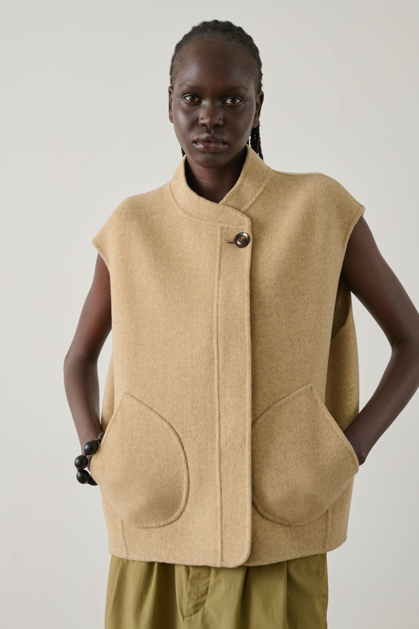 Adeline Jacket - Beige Marl - Wool - Women