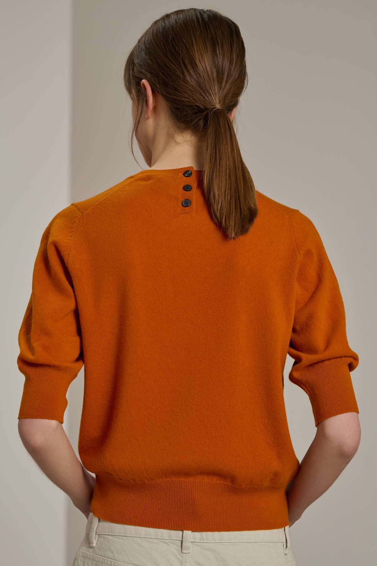 Pull Baie - Orange - Cachemire - Femme vue 2