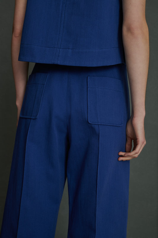 Pantalon Harry - Bleu Cyclade - Coton - Femme
