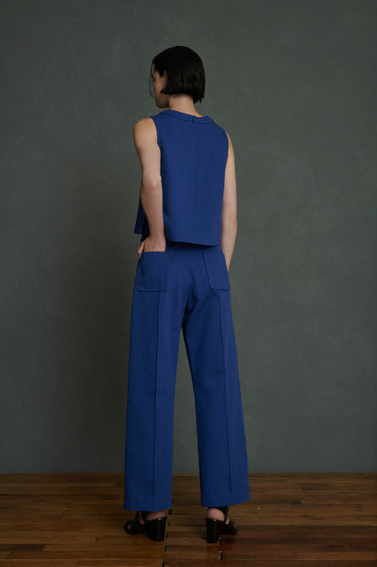 Pantalon Harry - Bleu Cyclade - Coton - Femme