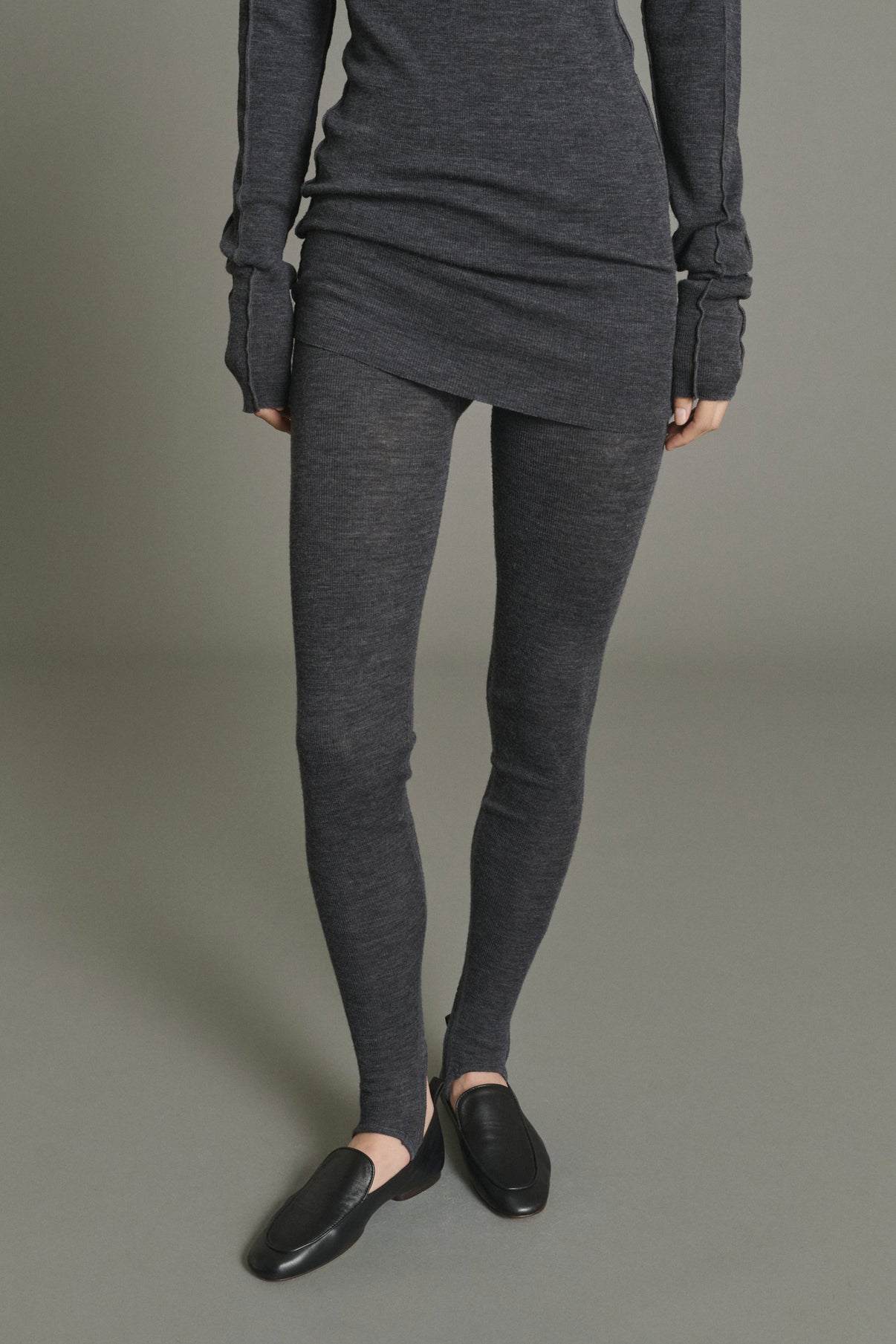 Jen Legging - Anthracite Grey - Wool - Women vue 2