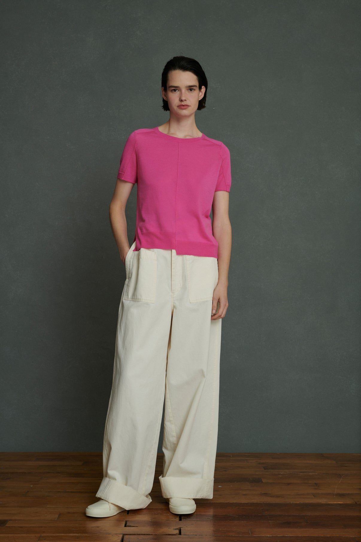 Pull Azul - Rose - Laine - Femme vue 3