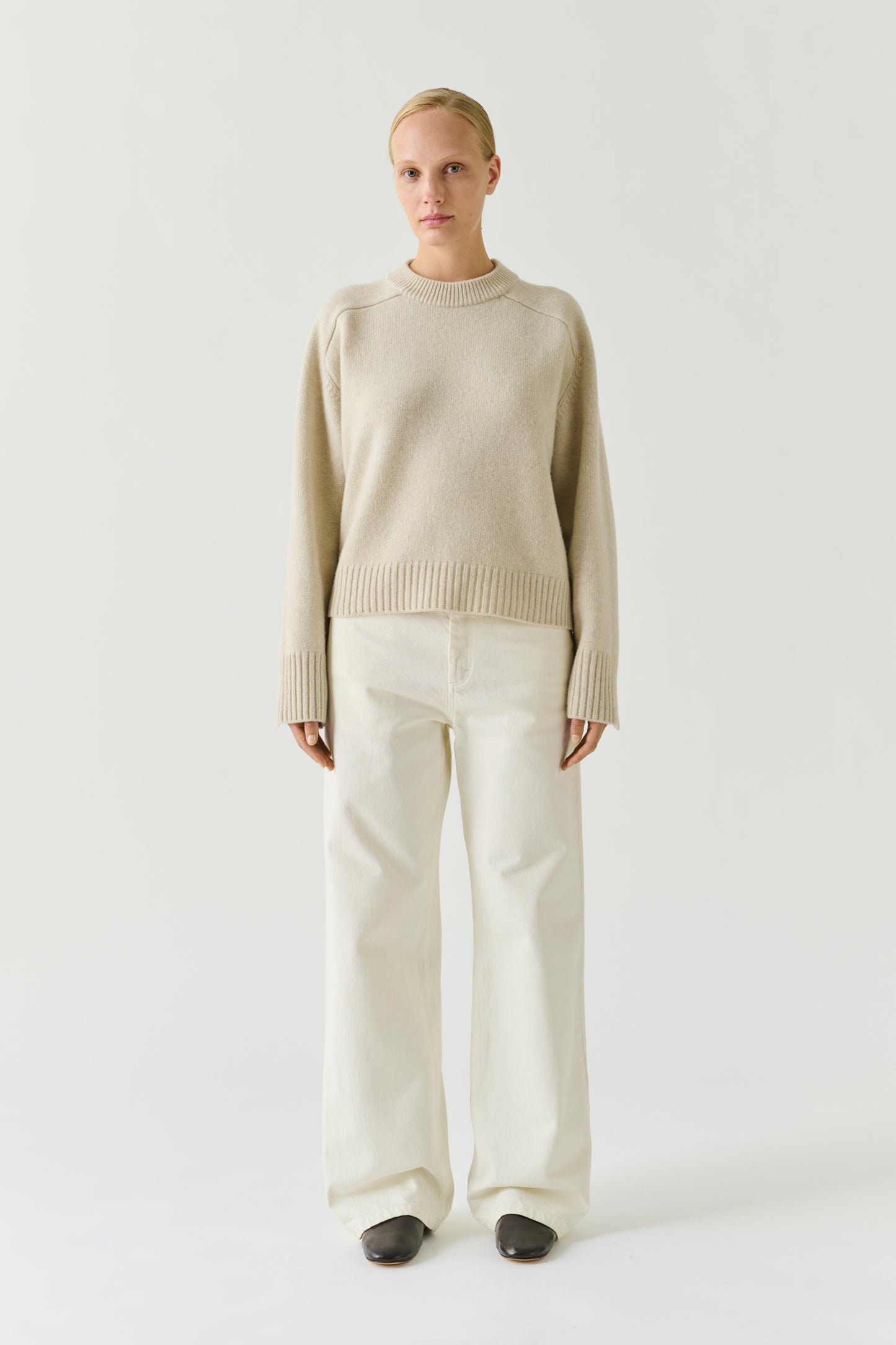 Pullover Will - Marl Ecru - Merino Wool - Women