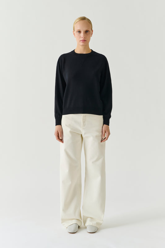 Pullover Pio - Black - Merino Wool - Women